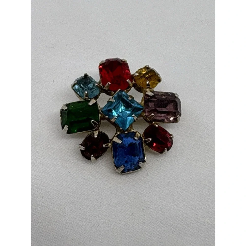 Estate Find Multi Colored Brooch‎ Hat Pin Scarf Brooch 1